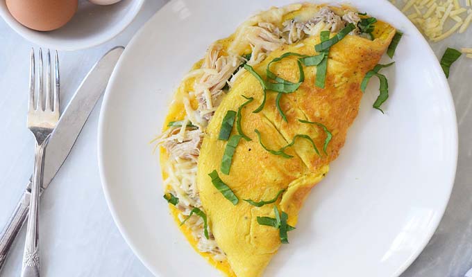 CHICKEN CHEESE OMELETTE