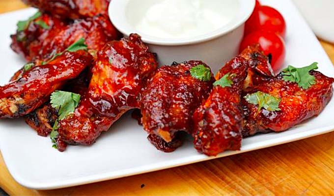 BBQ HONEY WINGS (6 PIECES)