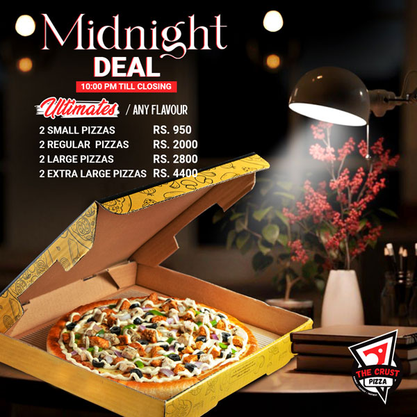 The Crust Pizza MidNight Pizza Deal