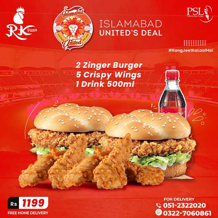 Islamabad United  Deal  at RK Pizza