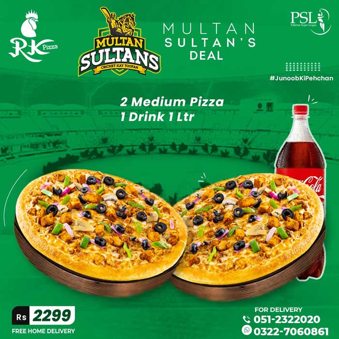 Multan Sultans Deal at RK Pizza