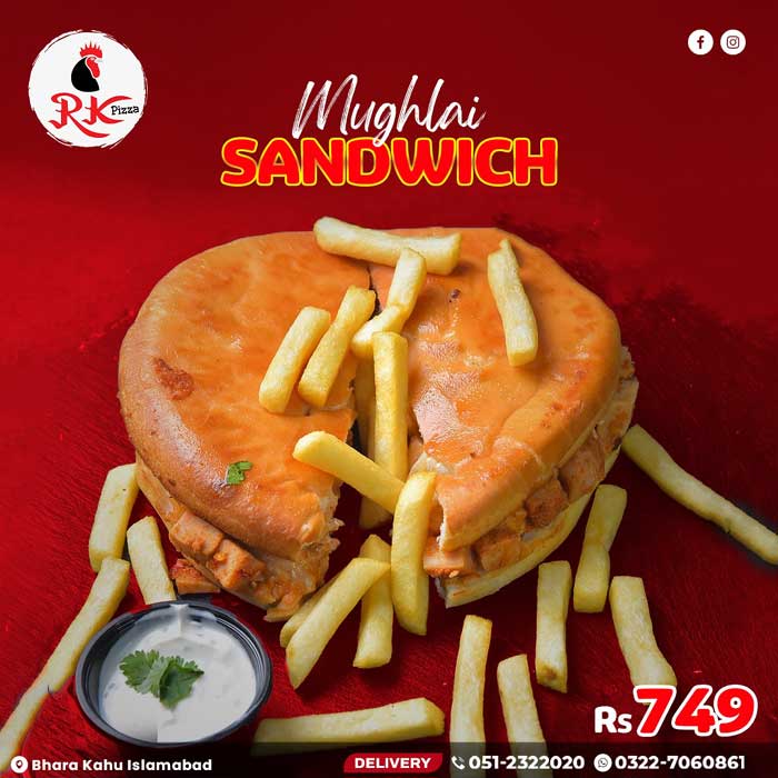  Mughlai Sandwich at RK Pizza