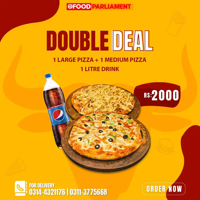 Double Pizza Deal by Food Parliament