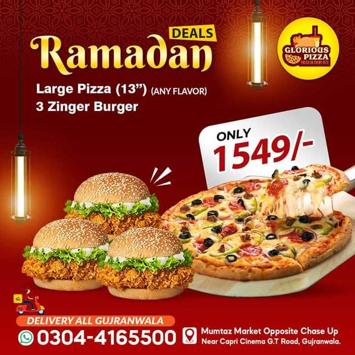 Ramzan Deal 2 by Glorious Pizza