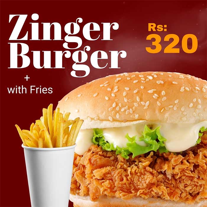 Zinger Burger By Delicious Pizza