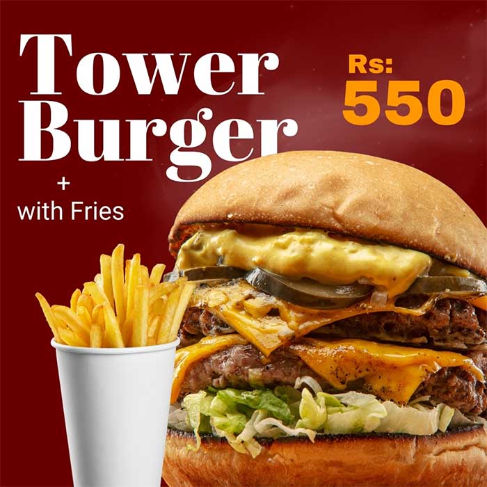 Tower Burger By Delicious Pizza 