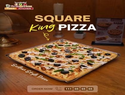 Squre King Pizza at Fork n Knife