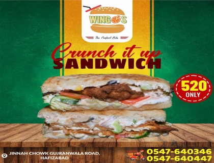 Crunch it up Sandwich at Wingos