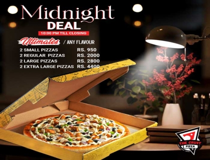 The Crust Pizza Kharian MidNight Pizza Deal