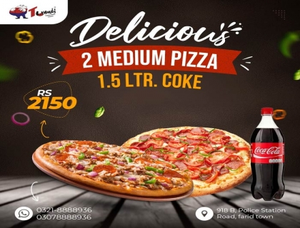 Delicious Medium Pizza Deal at Tummies