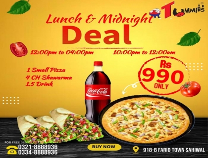 Lunch and MidNight Deal 2 at Tummies