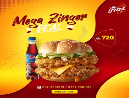 Mega Zinger by pizza city