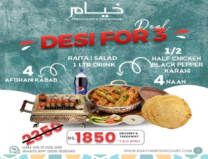 Desi For 3 Deal by Khayyam Food