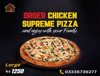 Chicken Supreme Pizza By Food Palace