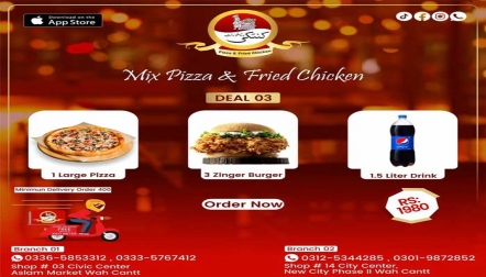 Mix Pizza  Zinger Burger