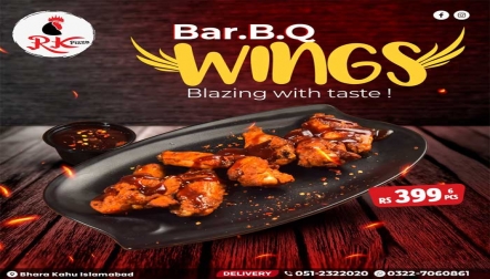 Bar.B.Q Wings at RK Pizza