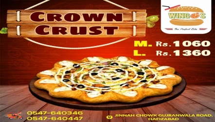 Crown Crust Pizza at Wingos 